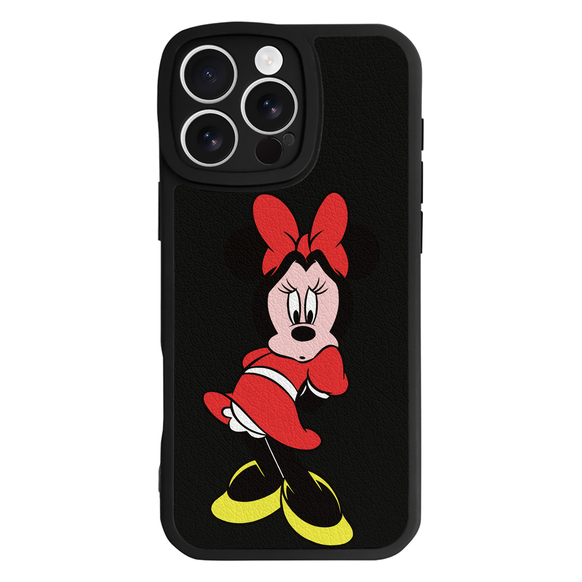 （画像用） ミッキーマウス Mickey Mouse 【iPhone 16シリーズ対応】シリコンスマホケース（レザー調） 材質：シリコン